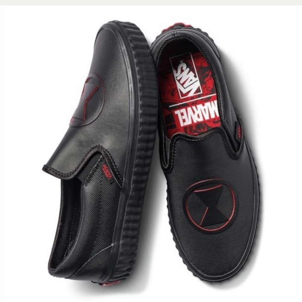 Vans x Marvel Black Widow Slip-Ons